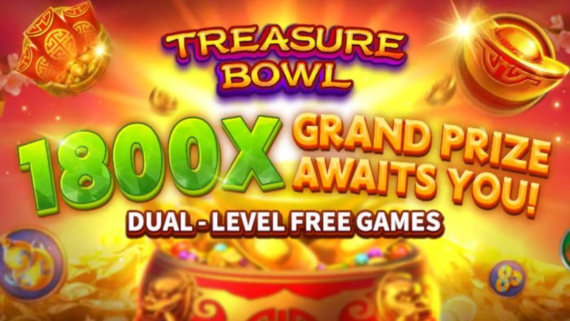 Multiplicadores Treasure Bowl 188rio - 7777x Máximo com Tigela Dourada